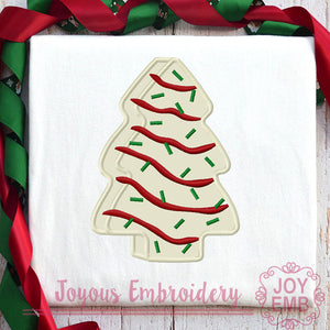 Christmas Tree Cake Applique MachineEmbroidery Design