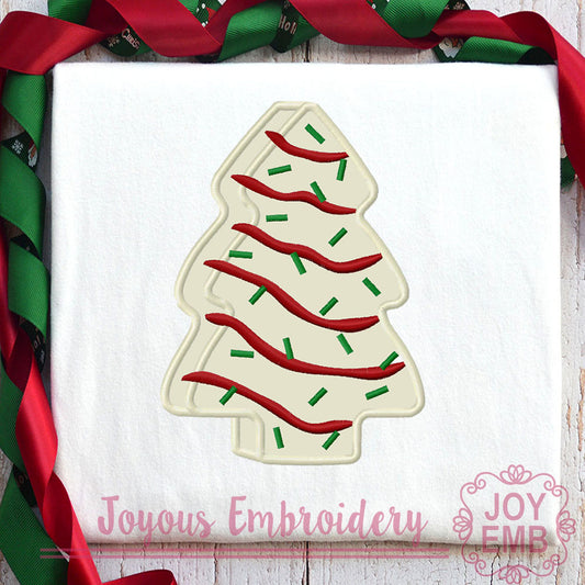 Christmas Debbie Cake Applique Machine Embroidery