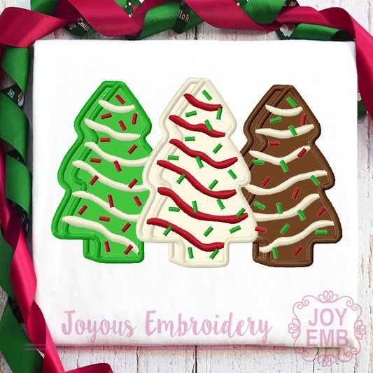 Christmas Debbie Cake Applique Machine Embroidery