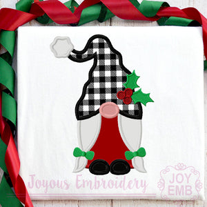 Christmas Gnome Applique Machine Embroidery Design