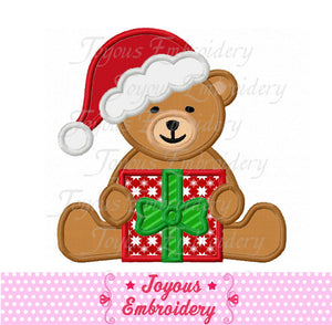 Christmas Teddy Bear Applique Embroidery Design NO:1639