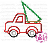 Christmas Tree Truck Applique Machine Embroidery Design NO:2647