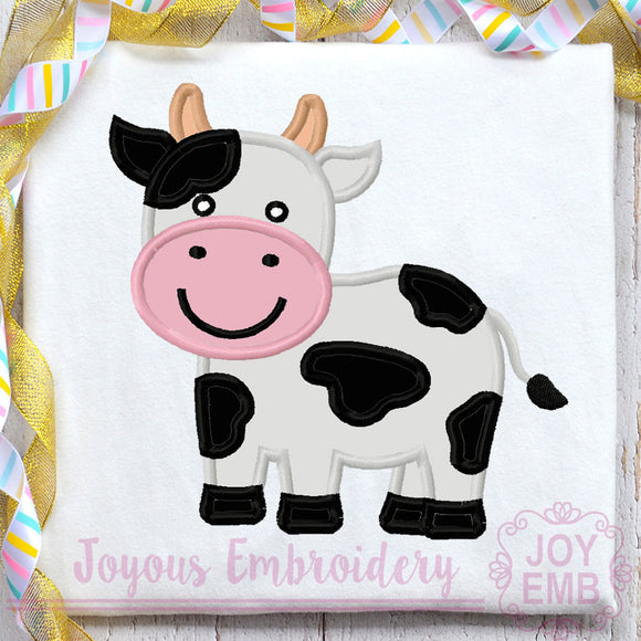 Cow Applique Machine Embroidery Design