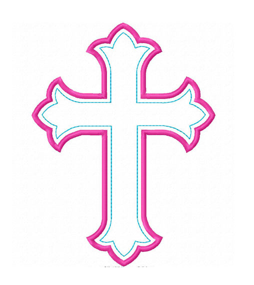 Easter Cross applique embroidery design NO:1403