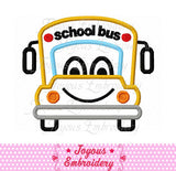 School To School Bus Machine Embroidery Design