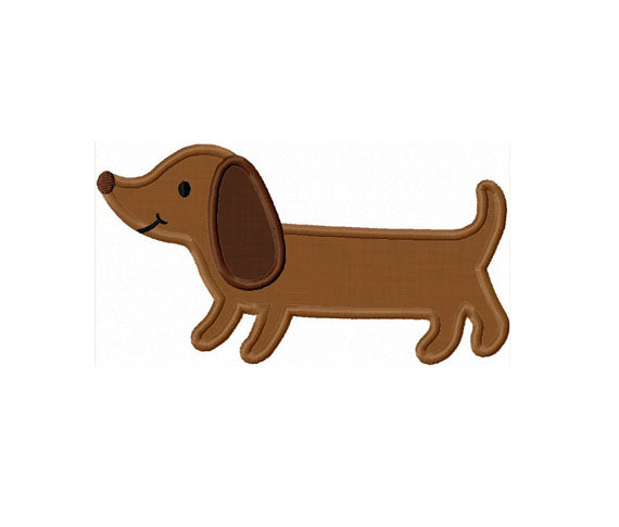 Instant Download Dachshund Applique Machine Embroidery Design NO:1405