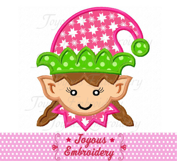 Christmas Girl Elf Applique Embroidery Design NO:2247