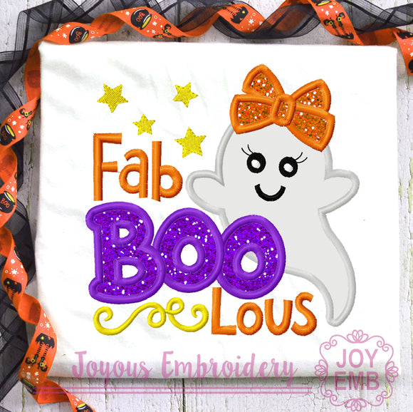 Fab Boo Clus Applique Machine Emboidery Design
