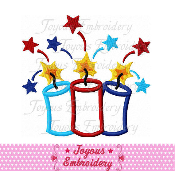 Firecrackers Applique Machine Embroidery Design,4th of July applique,Independence day embroidery instant download design NO:2472