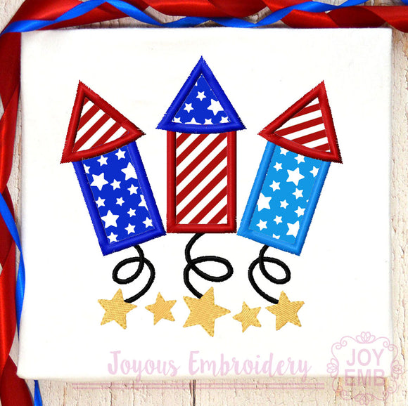 Fireworks Applique Machine Embroidery Design NO:3477