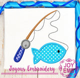 Fishing Machine embroidery design NO:3048