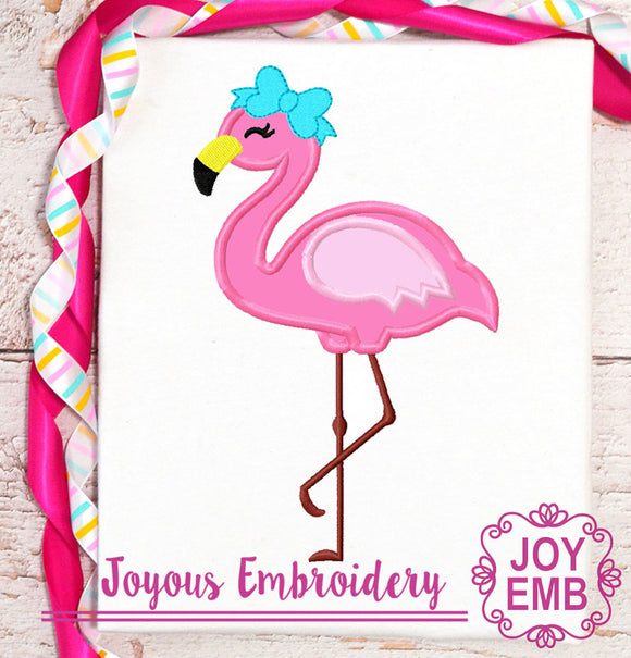 Flamingo applique machine embroidery design NO:3028