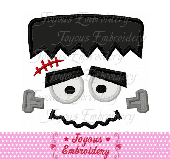 Halloween Frankenstein Face Applique Machine Embroidery Design NO:2506