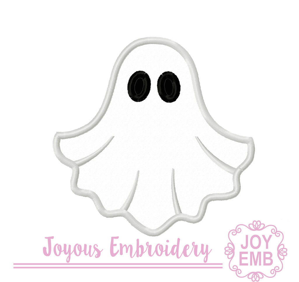 Halloween Ghost Applique Machine Embroidery Design