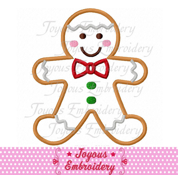 Christmas Gingerbread Applique Machine Embroidery Design NO:2242