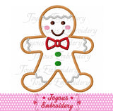 Christmas Gingerbread Applique Machine Embroidery Design NO:2242