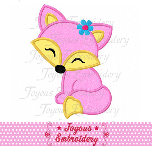 Fox Applique Machine Embroidery Design NO:2050