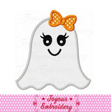 Halloween Girl Ghost Applique Embroidery Design NO:2201