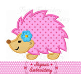 Instant Download Girl Hedgehog Applique Embroidery Design NO:2380
