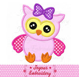 Instant Download Baby Owl For Girls Applique Embroidery Design NO:2015
