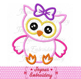 Instant Download Baby Owl For Girls Applique Embroidery Design NO:2015