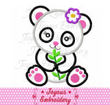 Girl panda Applique Machine Embroidery Design NO:2312