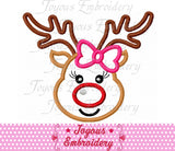 Reindeer For Girls Applique Embroidery Design NO:2239