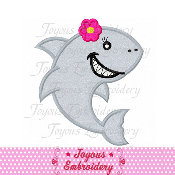 Instant Download Girl Shark Applique Machine Embroidery Design,Shark embroidery,sea Animal applique design NO:2602