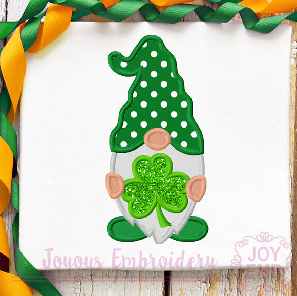 St Patricks day Gnome Applique Machine Embroidery Design
