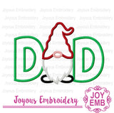 Christmas Gnome DAD Machine Embroidery Design NO:3119