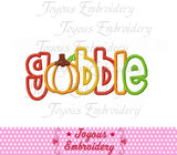 Thanksgiving Turkey Gobble Applique Embroidery Design NO:1543