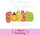 Thanksgiving Turkey Gobble Applique Embroidery Design NO:1543