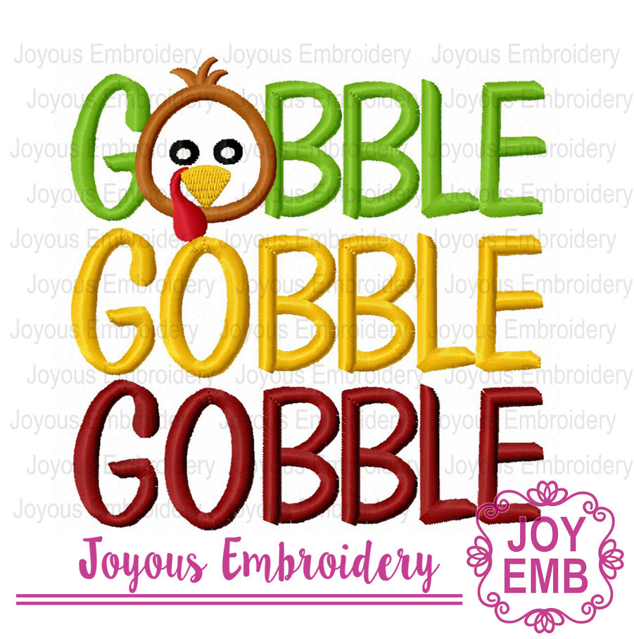 Thanksgving Turkey Applique Machine Embroidery Design NO:3126