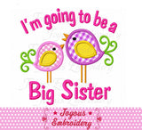 Going To Be A Big Sister Applique Embroidery Design NO:1902