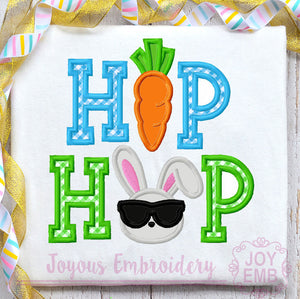 Easter Hip Hop Bunny Machine Embroidery Design