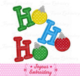 Christmas Ho Ho Ho Applique Machine Embroidery Design NO:1413