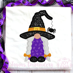 Halloween Gnome Applique Machine Embroidery Design