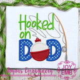 Hooked On Dad,Fathers day machine embroidery design NO:3007