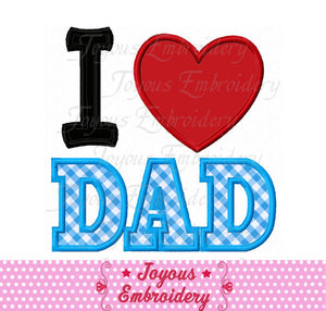 Love DAD Applique Machine Embroidery Design NO:2336