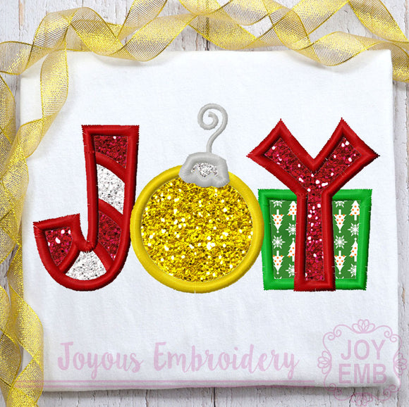Christmas Joy Applique Machine Embroidery Design