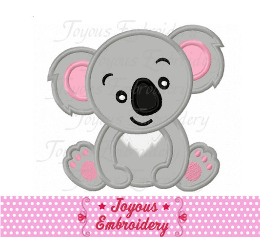 Koala Applique Machine Embroidery Design,Baby applique,Koala embroidery,Zoo animal embroidery instant download file NO:2628