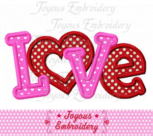 Valentine's day LOVE Heart Applique Embroidery Design NO:2532