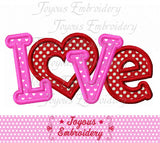 Valentine's day LOVE Heart Applique Embroidery Design NO:2532
