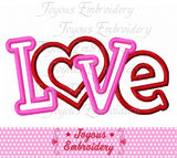 Valentine's day LOVE Heart Applique Embroidery Design NO:2532