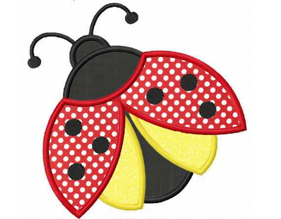 Instant Download Ladybug Applique Machine Embroidery Design NO:1296