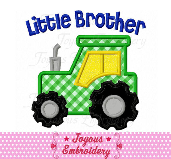 Little Brother Tractor Applique Embroidery machine Design NO:2168