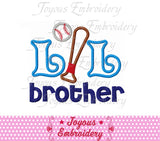 little Brother Baseball Embroidery Applique Design NO:1521