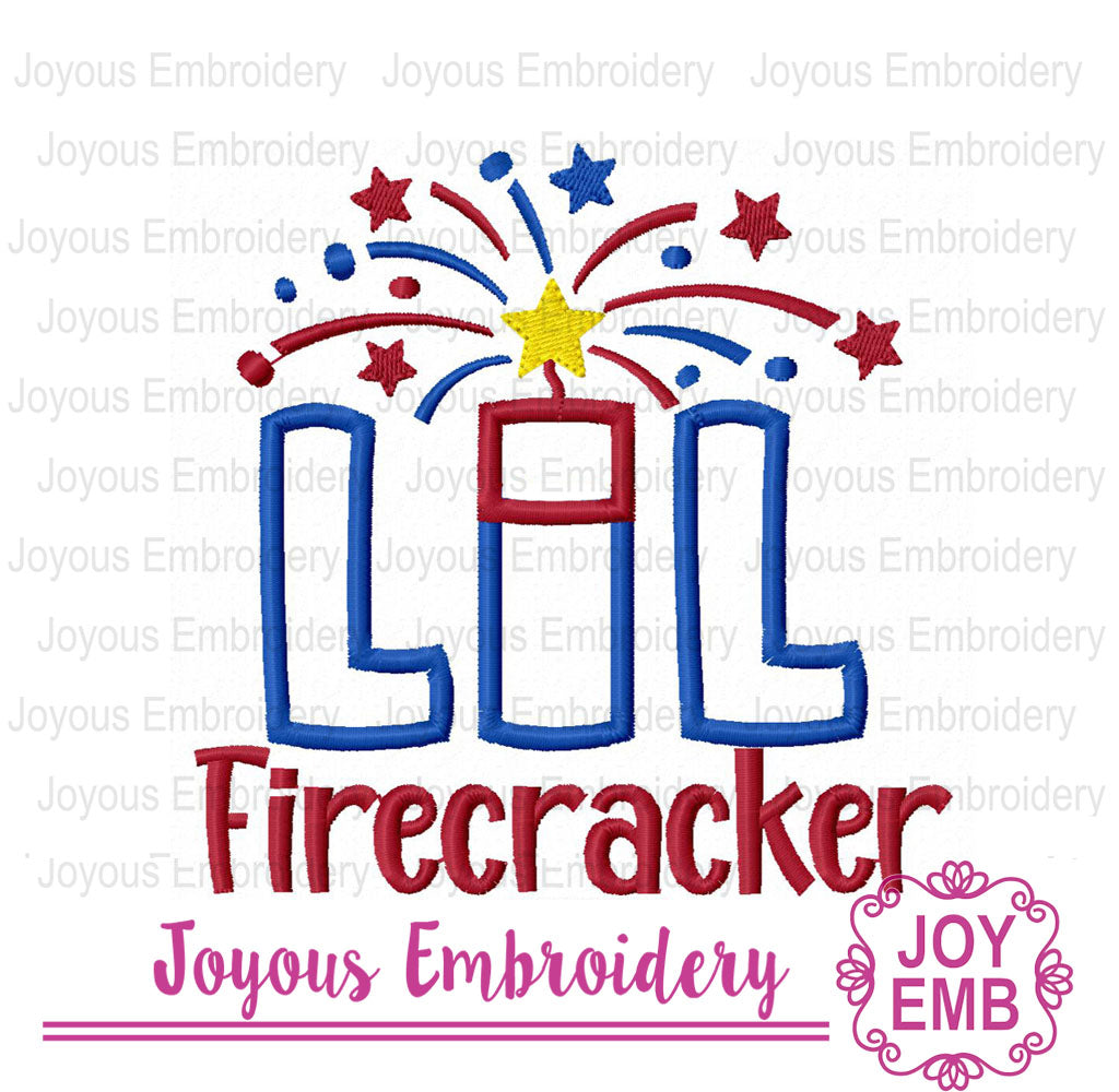 Little Firecraker Applique Machine Embroidery Design