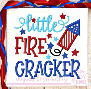 Little Firecracker Applique Machine Embroidery Design