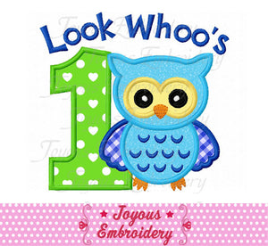 Look Whoo's 1 Owl Applique Machine Embroidery Design NO:2016